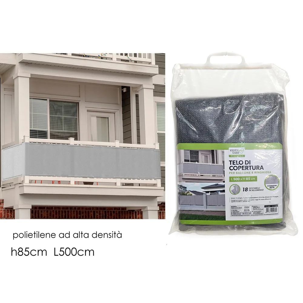 Tenda za ogradu 500*85 cm siva